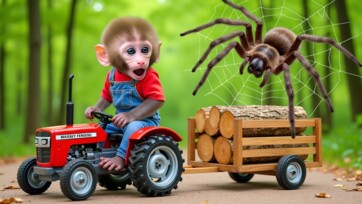 Monkey rescued jungle